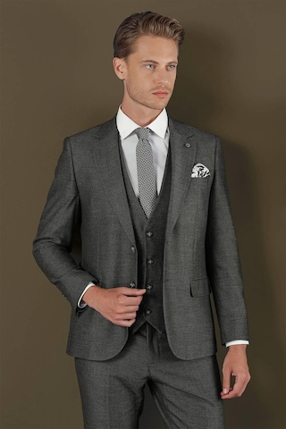 Efor Tk 876 Slim Fit Füme Klasik Takım Elbise Füme