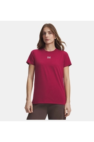 Under Armour Campus Core Kadın T-shirt 1383648-622 Kırmızı