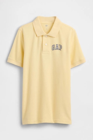 Gap Erkek Çocuk Logo Detaylı Pique Sarı Polo T-shirt-13556 Sarı