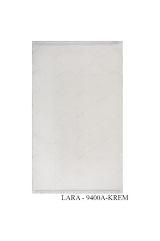 My Evilla Modern Dekoratif Lara Krem Dokuma Halı