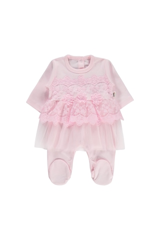 Civil Baby Fırfır Tüllü 1-9 Ay Tulum - Pembe