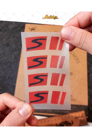 Bay Etiket Rfhlm83 Vespa Jant Sticker Seti 4 Ad Kırmızı