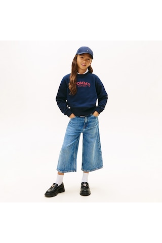 Tommy Hilfiger Crew Neck Çocuk Mavi Sweatshirt Kg0kg08989 Mavi