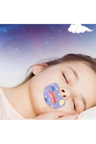 Sones 30 Adet / Kutu Fawnmum Ağız Solunum Yaması Gece Durdurucu Horlama Yaması horlama Kapalı Ağız Yaması, Renk: Çocuklar Mor