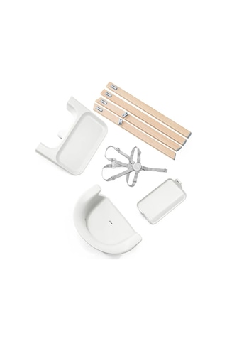 Stokke Clikk Highchair White Ergok Mama Sandalyesi, Kolay Kurulum Ve Hafif Tasarım