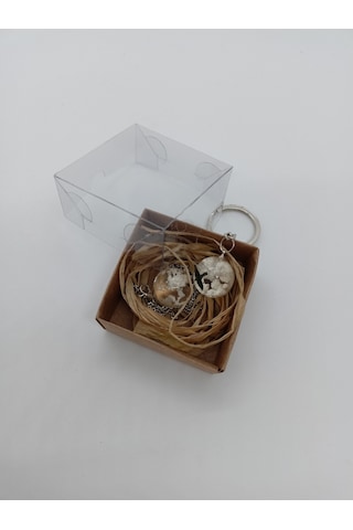 BULUTLARIN ARASINDA KUŞ TEMALI KOLYE ve ANAHTARLIK SETİ1002