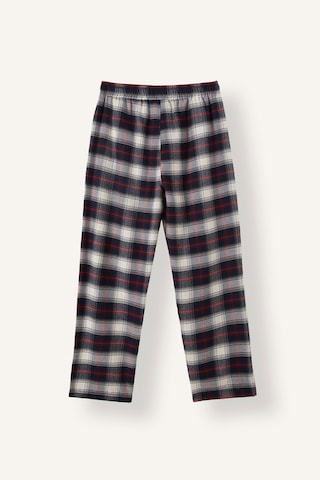 Defacto Regular Fit Ekose Desenli Beli Bağcıklı Uzun Boy Flanel Pijama Altı H7620ax26aunv135 Lacivert-nv135