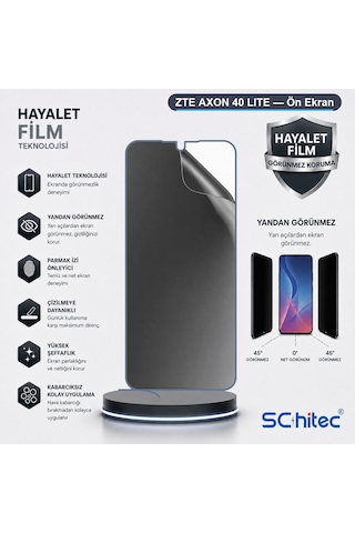 Axon 40 Lıte Uyumlu Ön Yüzey Hayalet Privacy Hidrojel Ekran Koruyucu 44858334