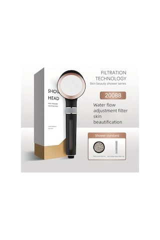 Fastbuy Challenger Ultra Lüks Su Tasarruflu Açı Ayarlı Dokunmatik Durma Duş Başlığı Siyah Altın