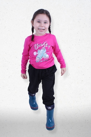Fyk Kids Kız Çocuk Alt-üst Uzun Kollu Takım Pembe2 Pembe