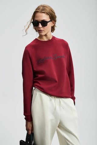 Lufian Ander Kadın Örme Sweatshırt Bordo Bordo 122030018100740 Bordo