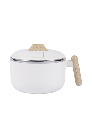 Skycity 304 Paslanmaz Çelik 1200 Ml Çorba Kasesi - Kapaklı, Su Drenajlı, Üniversite Yemeği, Salata Ve Atıştırmalık Depolama Kabı - Beyaz Beyaz