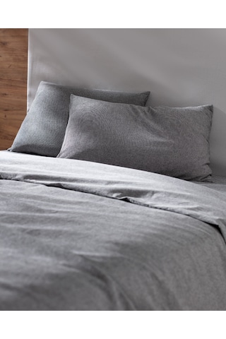 Madame Coco Nuage Tek Kişilik %100 Pamuk İpliği Boyalı Nevresim Takımı - Antrasit Gri