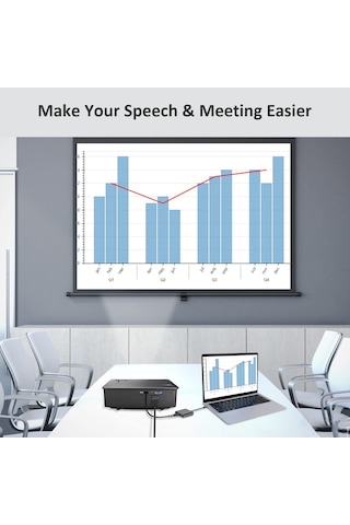 Reedark Usb-c'den Hdmı'ye 3'lü Dönüştürücü: 4k Ultra Hd Video + Usb 3.0 Veri Transferi + Usb-c Şarj Portu, Siyah