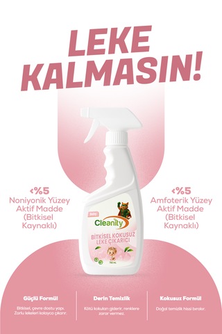 Bitkisel Kokusuz Leke Çıkarıcı - Baby 750 Ml Bebek Çamaşırı & Ev Yüzeyleri İçin Tekli