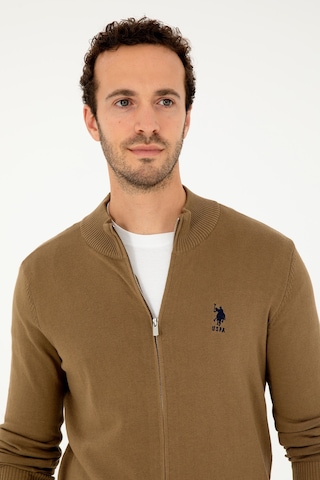 U.s. Polo Assn. Erkek Haki Hırka Triko 50293526-vr027 Haki