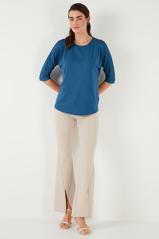 Lela Bisiklet Yaka Truvakar Kol Bayan Bluz 5861416Y Indigo