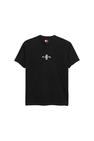 Tommy Hilfiger Tjm Erkek Regular Sign Block Ss Siyah T-shirt-13191 Siyah
