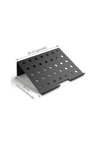 Metal Laptop Standı Macbook Laptop Standı Dizüstü Bilgisayar Yükseltici Stand Notebook Standı Soğutmalı Ergonomik Laptop Yükseltici Masaüstü Stand Siyah