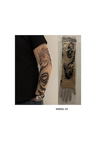 Giyilebilir Dövme 3 Çift 6 Adet Kol Çorap Dövmesi Sleeve Tattoo Set19