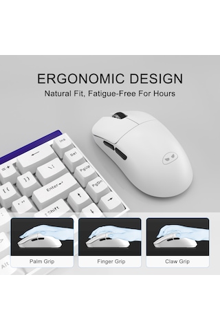 Magegee Scout 12.000dpı Triple Mode Kablolu/bluetooth/2.4g Beyaz Gaming Mouse