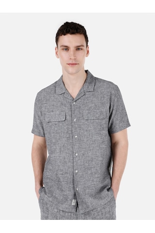 Colin's Colins Normal Kesim Shirt Yaka Gri Erkek Kısa Kol Gömlek Cl1068758 Cl1068758 Q1.v1 Dgr Koyu Gri