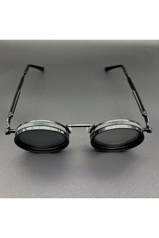 Motion003 Siyah Cesitli Sahneler İcin Uygun Ayarlanabilir İsikli Moda Retro Punk Parti Festival Gzlk Erkek Kadin Paskalya Mezuniyet Noel Aluminyum Magnezyum Lens Alasim Cerceve Kilif Lens Bezi Altın