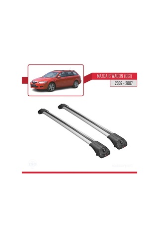 Mazda 6 Gg1 2002-2007 Arası İle Uyumlu Ace-1 Ara Atkı Tavan Barı Gri