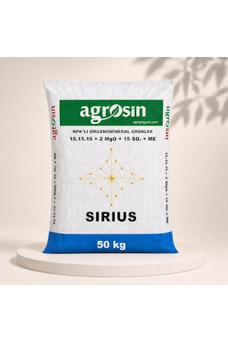 Agrosin Sirius 15.15.15 + 15 So3 + Me Organomineral Granül Gübre 50 Kg