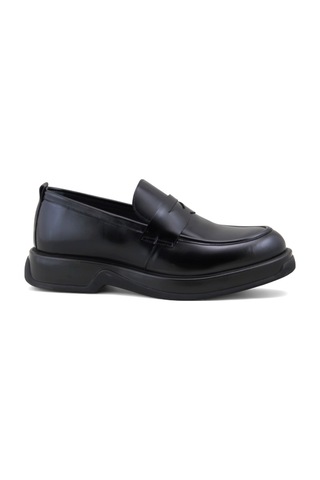 Fosco 3225 Hakiki Deri Loafer Erkek Ayakkabı Siyah Açma