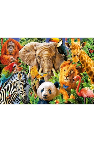 Educa 500 Parça Vahşi Hayvanlar Kolajı Puzzle - 19550 - Wild Animal Collage