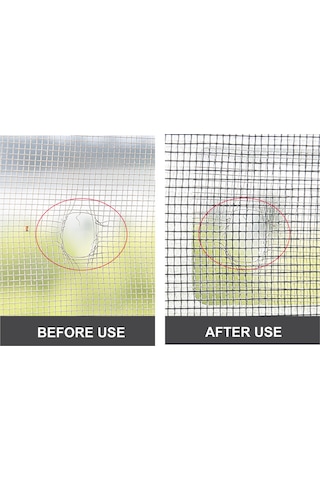 Monyee Pencerelik Tamir Yama 50 Adet - Sert Yapışkan Kumaş - Pencere, Kapı, Çadır Ağı Delik Tamiri - 10x10cm Siyah