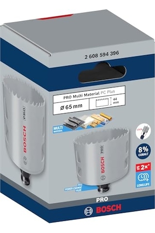 X Pro Multi Material Power Plus Delik Testeresi Yumuşak Ahşap Alçıpan Duvar Için Ø 65 Mm Profesyonel Aksesuar Matk
