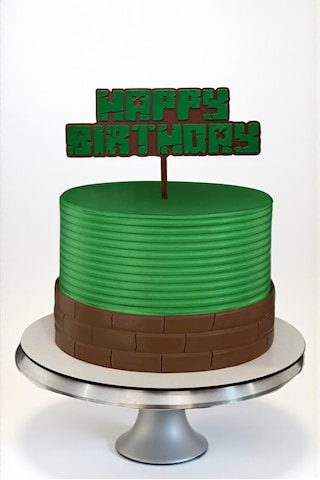 Minecraft Temalı Pasta Üstü Yazısı Happy Birthday Doğum Günü Pasta Üzeri Süsü