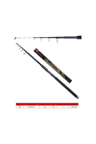 Captain 1500 Camelon Teleskopik Kamış 100-200Gr Atar