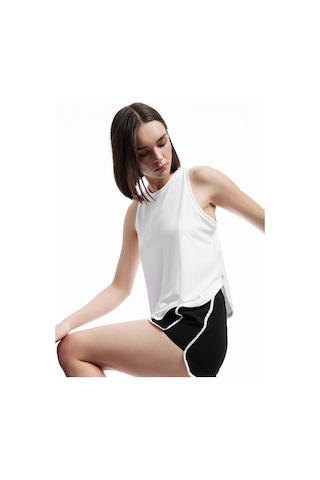 Koton Kolsuz Bisiklet Yaka Spor Atlet Beyaz 5sak30183nk Beyaz