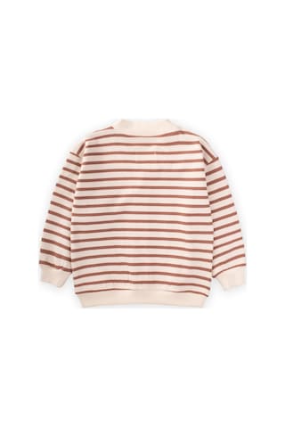 Cigit Çizgili Hırka 2-10 Yaş Kahverengi Kahve