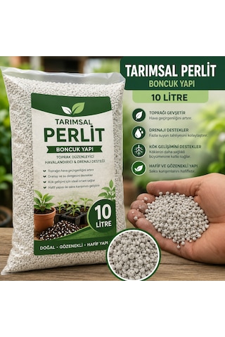 Boncuk Tarımsal Perlit 10 Litre Saksı Toprak Havalandırıcı, Drenaj Ve Fide Çelik Köklendirme Perliti Diğer