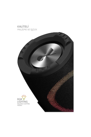 Powerway Boombox 30W Çift Bass Led Işıklı Bluetooth Hoparlör & Ses Bombası