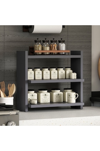 Zen Tezgah Üstü Raf- Antrasit Antrasit