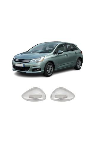 Citroen C4 Uyumlu 2010-2020 Krom Ayna Kapağı 2 Parça Paslanmaz Çelik