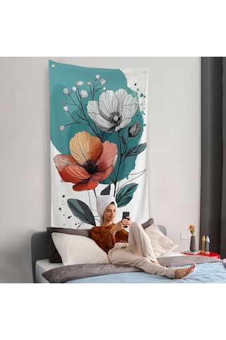 Haşhaş Çiçekleri Duvar Örtüsü-7647