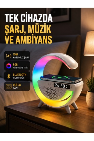 2025 Model 15w Şarjlı Renkli Atmosfer Lambası 1200mah Battery