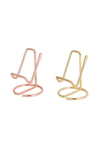 Padalink Demir Tel Metal Telefon Tutucu, Masaüstü Okuma Gösterim Aparatı, Çift Paket Gül Altın + Altın Altın