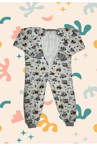 7-12 Yaş Arası Çocuk Ekru Elyafsız Pazen Uyku Tulumu Ekru