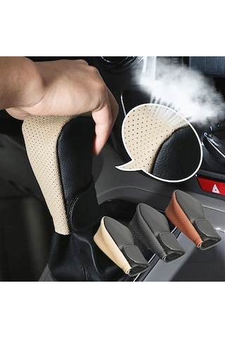 Sones Universal Araç Pu Deri Vites Topuzu Koruyucu Kapak Siyah