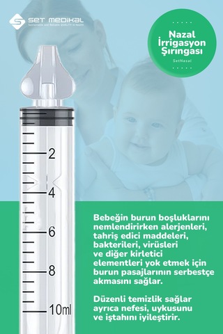 Burun İçi Temizleme Şırıngası, Burun Yıkama Enjektörü, Nasal
