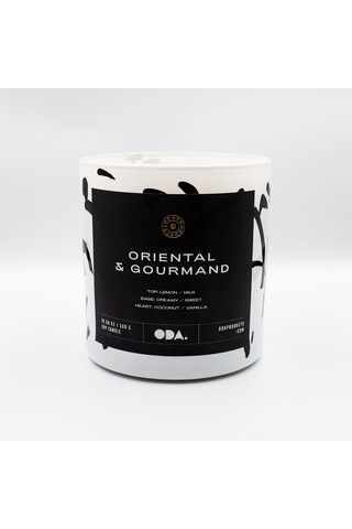 Oriental & Gourmand - Oryantal & Gurme Dekoratif Desenli Soya Mumu I 300 Gr Renkli Siyah