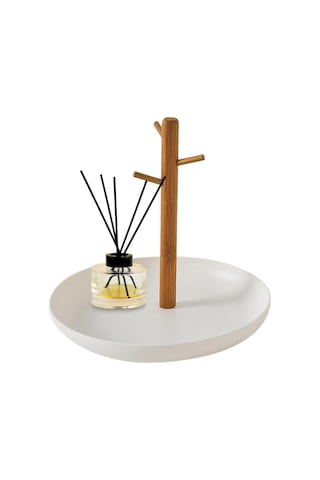 Hangfox Bambu Anahtar Ve Aksesuar Saklama Tabağı - Giriş Duvarı/masa Ürünü, Organize Edici Fonksiyon, Sert Malzeme, Kare/daire Seçenekleri