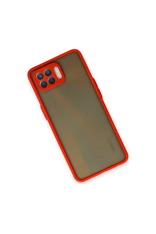 Newface Oppo Reno 4 Lite Kılıf Montreal Silikon Kapak Semeglbl - 21 - Kırmızı
